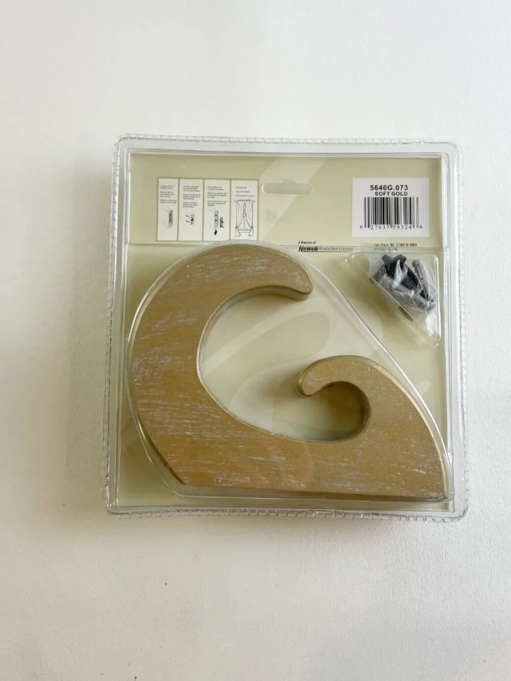 Kirsch Wood Holdbacks Set of 2 Soft Gold
